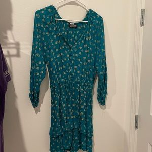 Teal flower dress